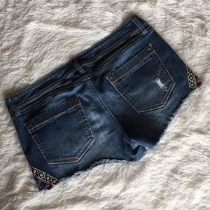 Short En Jean Mudd Taille 11 - Denim Foncé Avec Paillettes Dorées - Style Vintage